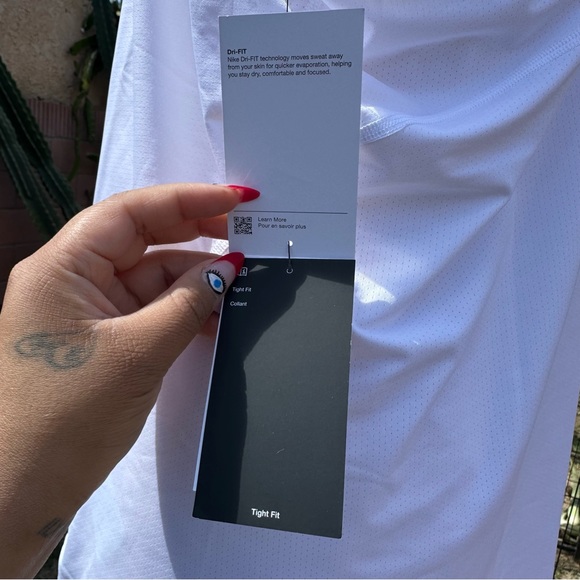 Nike Pro Dr-Fit White Tank Women’s Size XL - Picture 5 of 8